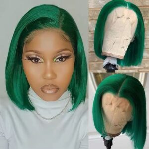 Short bob lace frontal human hairs, Brazilian hair.