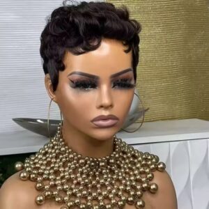 Loose Deep Short Pixie Cut With Peruvian Hair